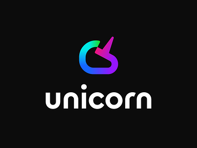 unicorn abstract colored colorful horse logo pony unicorn wordmark