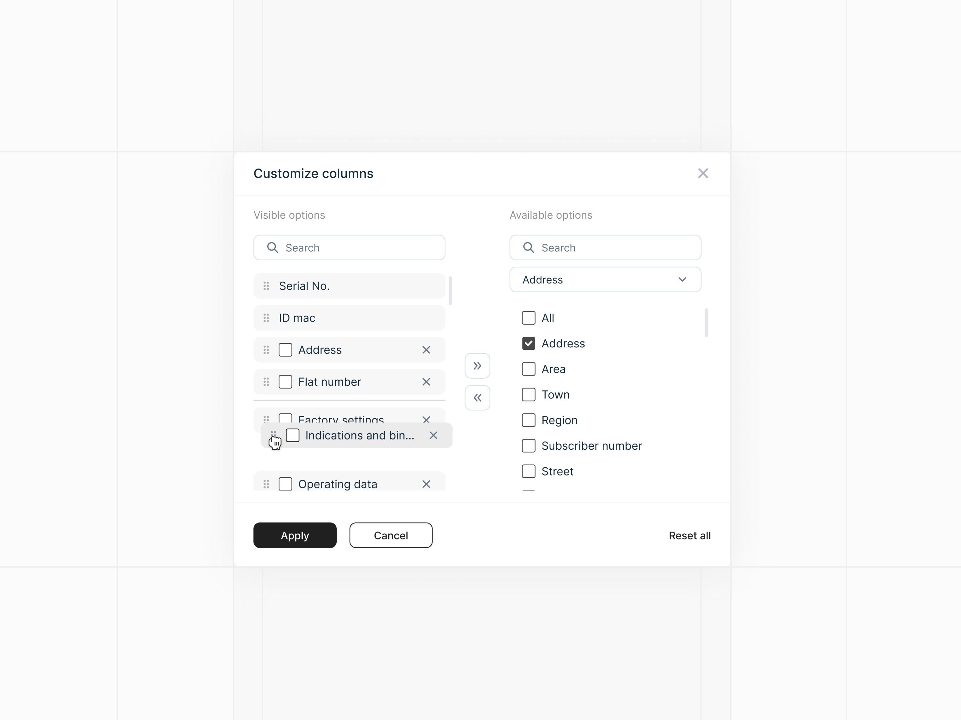 Columns Customization columns designinspiration figma graphic design interactiondesign minimaldesign mobiledesign product design productdesign responsivedesign table typography ui userexperience userinterface userinterfacedesign ux visualdesign visualidentity webdesign