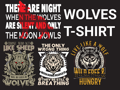 WOLVES T-SHIRT DESIGN graphic design illustration t shirt vector wolf wolf face wolf shirt wolf t shirt design wolves t shirt