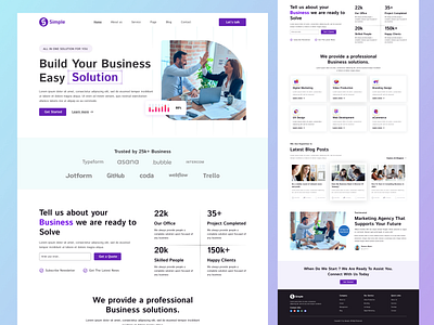 Simple Agency Landing Page agency agency landing page branding clean work creative agency design designer graphic design logo minimal design simple typography ui ux visual design