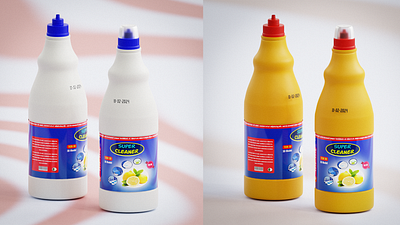 3d visualisation - Cleaning product 3d blender branding graphic design product render