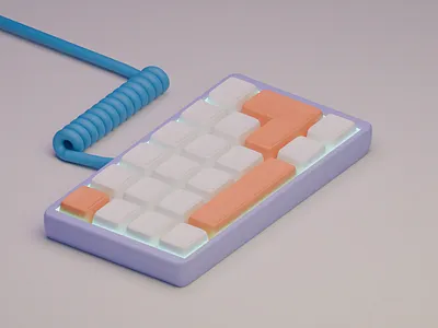 Keyboard 3D 3d 3d keyboard 3d render blender button clean keyboard low poly lowpoly render ui