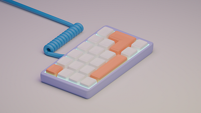 Keyboard 3D 3d 3d keyboard 3d render blender button clean keyboard low poly lowpoly render ui