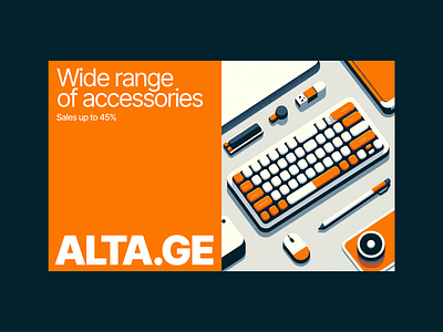 E-commerce promo banner e com ecom ecommerce flat font graphic design ill illustration layout orange typo