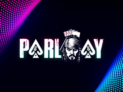 Parlay Logo design. adobe illustrator blue branding cards dice flying disc frisbeeteam gambling graphic design illustration jacksparrow johnny depp logo logo design mordern design pirates of the caribbean purple