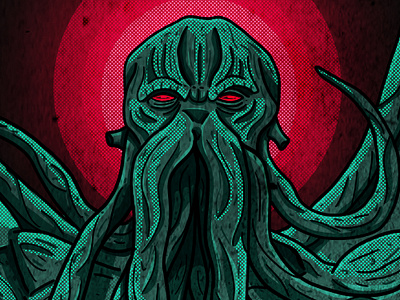 Call of Cthulhu bestseller book call of cthulhu cthulhu digital painting horror hp lovecraft illustration literature lovecraft monster poster design sea tale terror tshirt design