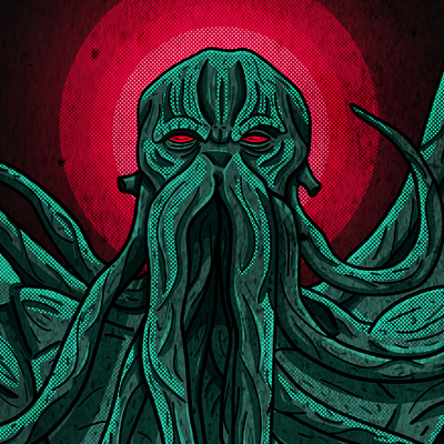Call of Cthulhu bestseller book call of cthulhu cthulhu digital painting horror hp lovecraft illustration literature lovecraft monster poster design sea tale terror tshirt design