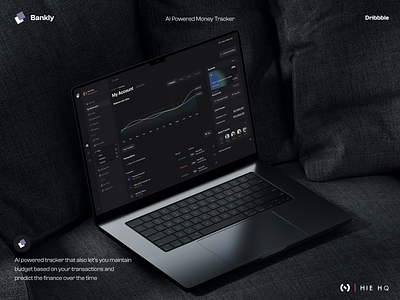 AI Powered Personal Banking ai analytics artificial intelligence banking app charts dark theme desktop finance app fintech ios minimal personal banking product design ui ux web application web design webapp