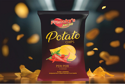 Potato Chips Pouch Design chips chips pouch fmcg food packaging mockup pouch design snacks