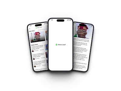 News Leaf - News App branding ui