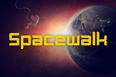Spacewalk design font futuristic logo sci fi typeface typography versatile