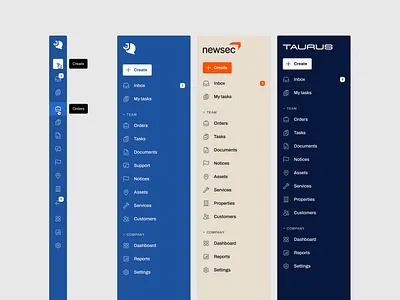 White label navigation bars for SaaS platform component library design design systems graphic design ui ui design uiux user experience user interface ux ux design uxui