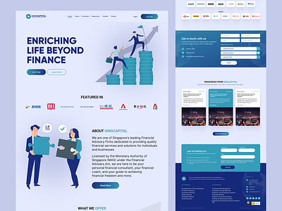 SingCapital - Financial Services Website Design banking finance finance business finance website financial services financial website fintech fintech website investment modern finance website design singapore singapore business singcapital