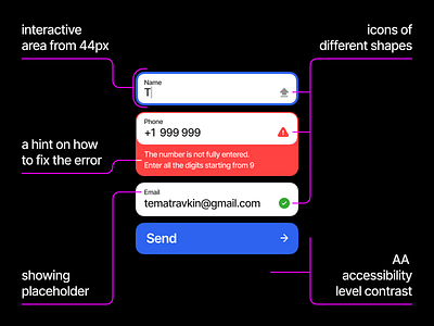 Principles of Digital Accessibility / Form accessibility ui