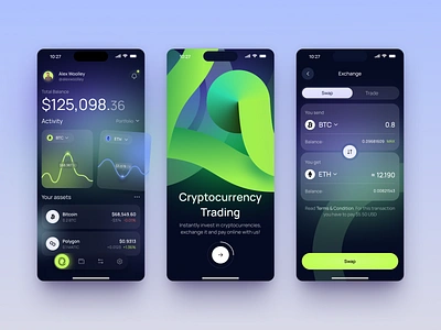 CryptoFlow - Crypto Mobile App android app app design application application design arounda blockchain crypto design ios ios app design mobile mobile app mobile app design mobile design mobile ui nft ui uiux ux