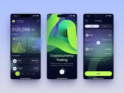 CryptoFlow - Crypto Mobile App android app app design application application design arounda blockchain crypto design ios ios app design mobile mobile app mobile app design mobile design mobile ui nft ui uiux ux