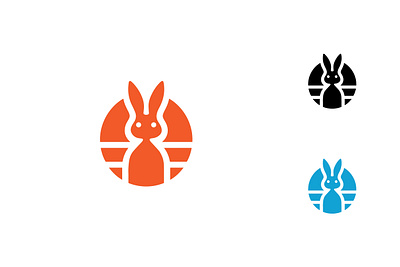 Rabbit Logo animal bunny clever cunning fast hare lucky rabbit running smart