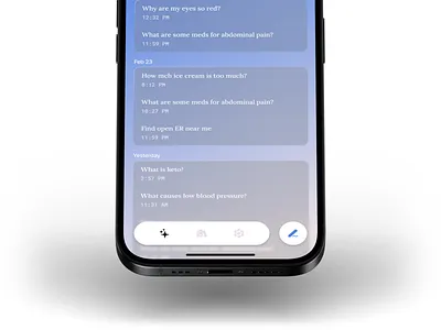 AI health assistant ai app apple artificial clean design health intelligence interface iphone minimalism mobile modern native product ui ux well being