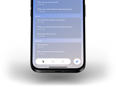 AI health assistant ai app apple artificial clean design health intelligence interface iphone minimalism mobile modern native product ui ux well being