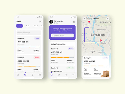 Shipment Tracking App creative app delivery delivery tracking graphic design shipment shipment app shipment tracking app tracking ui user interface ux design