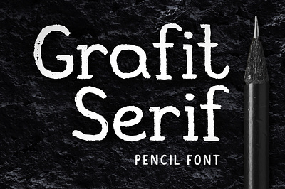 Grafit Serif font hand drawn handmade pencil typeface