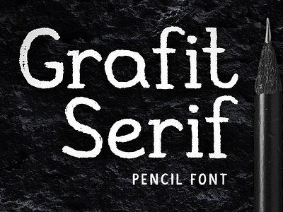 Grafit Serif font hand drawn handmade pencil typeface