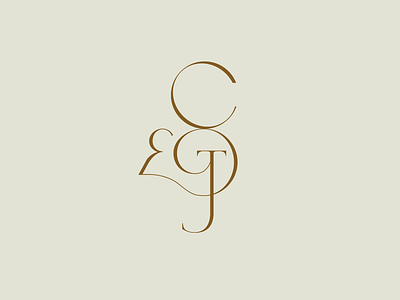 C&J Monogram cj elegant monogram typography wedding