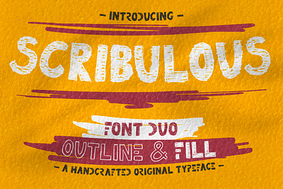 Scribulous font hand drawn handmade typeface