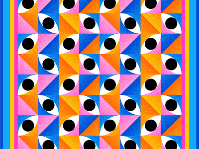 Eyes illustration pattern textile design vector art