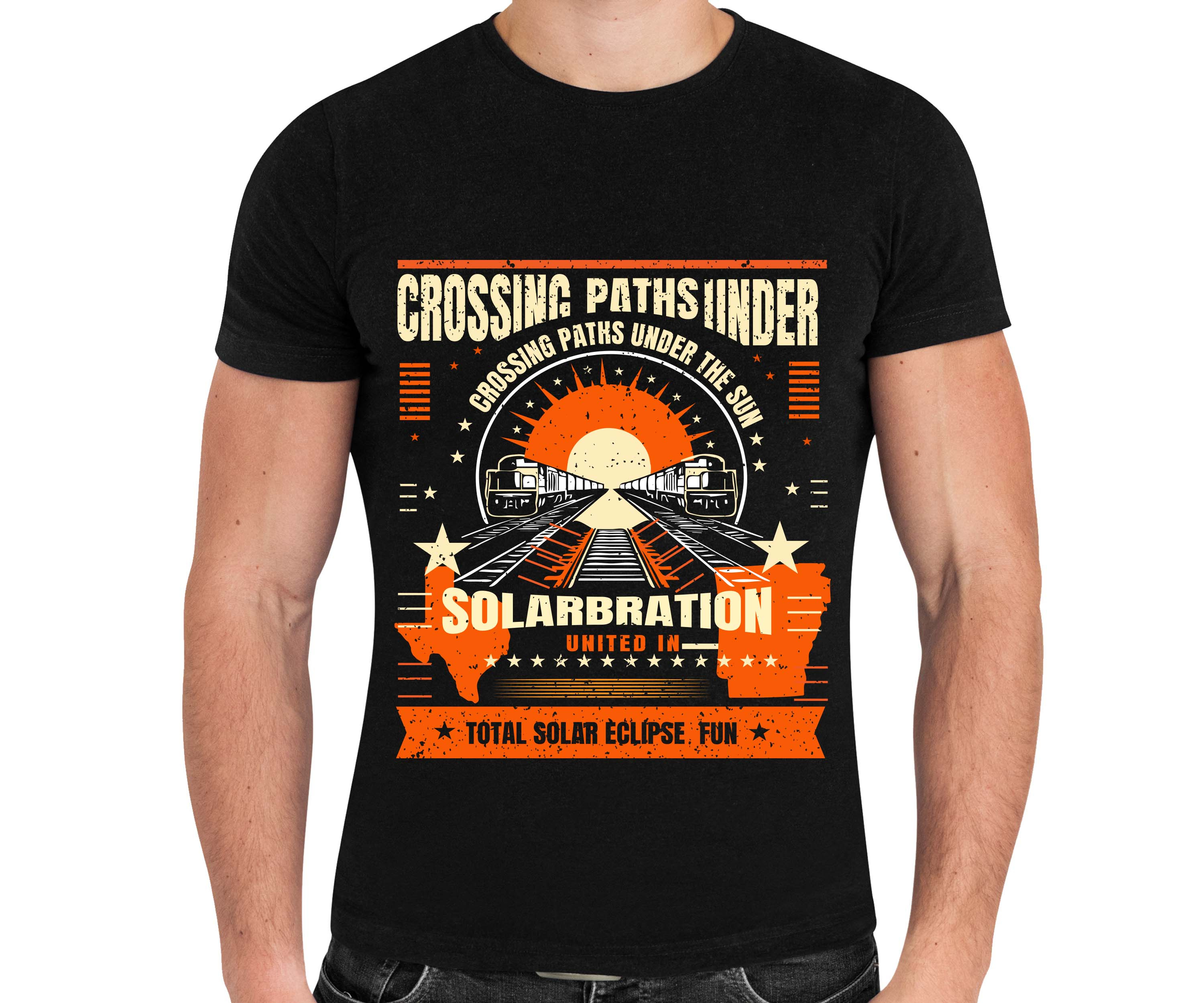 Solar Eclipse T-Shirt branding clothing graphic design motion graphics solar eclipse solar eclipse t shirt t shirt bundile t shirt design trendy tshirts typography vintage