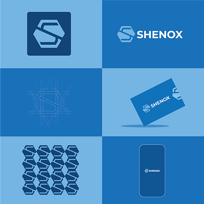 Logo design (SHENOX) branding design graphic design illustration logo photoshop typography ui ux vector