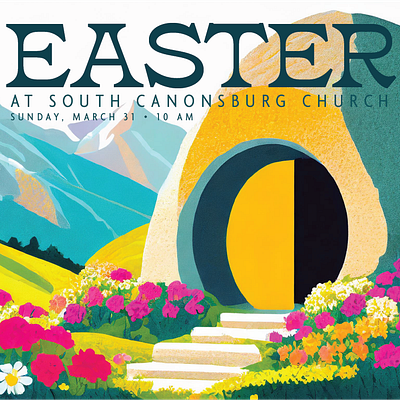 Easter at South Canonsburg Church branding church design easter graphic graphic design illustration typography visual identity