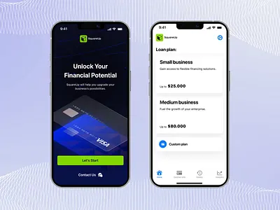 SquareUp app animation app branding clean design fintech flat graphic design green icon illustartion interface logo minimal mobile motion motion graphics ui ux vector