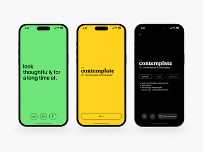 Modern & Minimalist Dictionary App anki anki flashcards app design clean dictionary dictionary app flashcard flashcard app language app language flashcard learning app minimal minimalist minimalist app vibrant vocabulary app