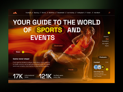 Sports news site animation branding design game graphic design interface katruk motion graphics news product design sport ui web website