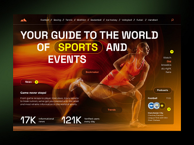 Sports news site animation branding design game graphic design interface katruk motion graphics news product design sport ui web website