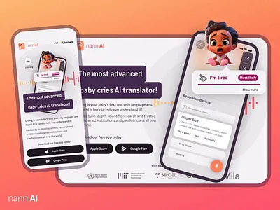 #NanniAI New Landing Page branding design system product design ui ux ux design