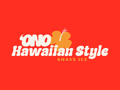 Ono Hawaiian Style Shave Ice Logo brand identity brand pattern branding brandpattern design graphic design graphicdesign hawaiian hawaiianbrand hawaiianbranding ice icecream identity logo logo design logodesign pattern retor shaveice slushee