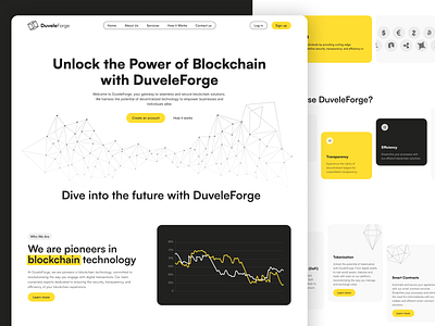 DuveleForge - Blockchain Website blockchain branding design research figma fintech graphic design logo logo design responsive design ui uxui design web design web development website design