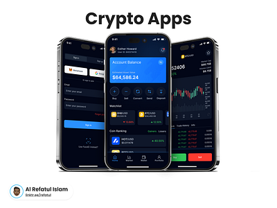 Cryptocurrency Exchange Apps app design crypto crypto trade cryptocurrency trading ui uiux