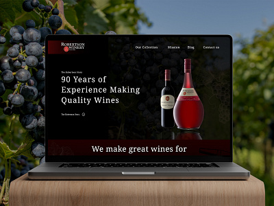 Roberson Winery New website UI graphic design ui ux web design