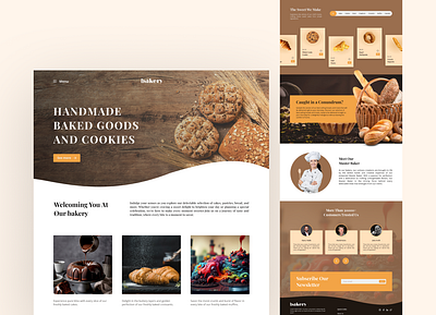 Bakery Website Landing Page Design bakery design ecommerce landing page product design ui ui design web design website