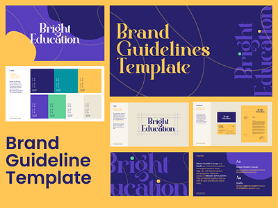 Free Brand Guideline Template adobe brand guideline brand guideline template branding design download free graphic design logo template typography vector