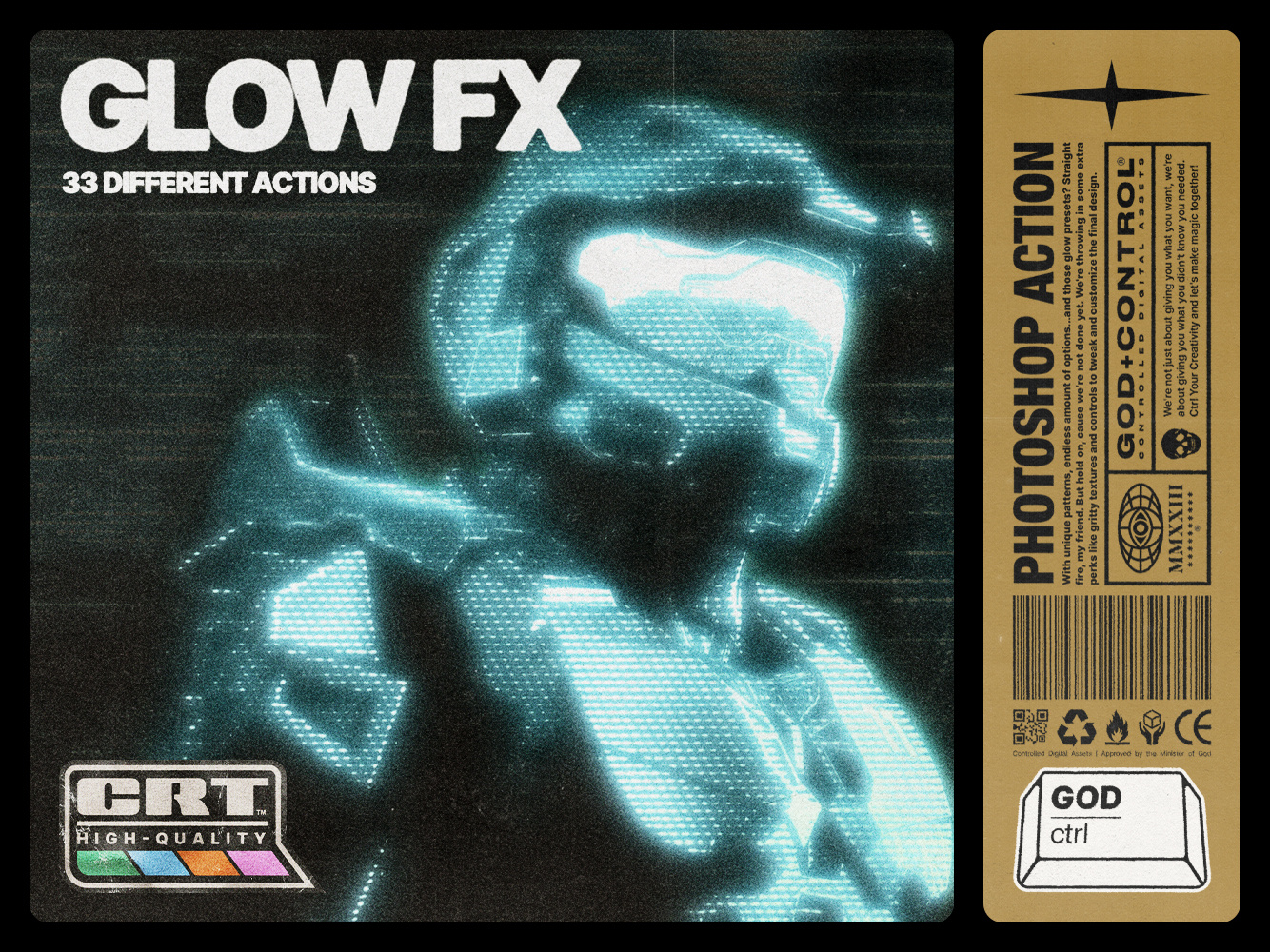 Glow FX | Photoshop Actions 80s action bento crt glow glow effect grainy graphic design layout lcd photoshop retro scifi textures tv screen vintage