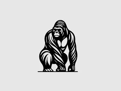 Mountain Gorilla Vintage Logo beast