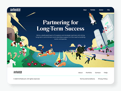 Anfield Web Design 2d animation adobe xd custom website invest landing page startup strategic web design webflow