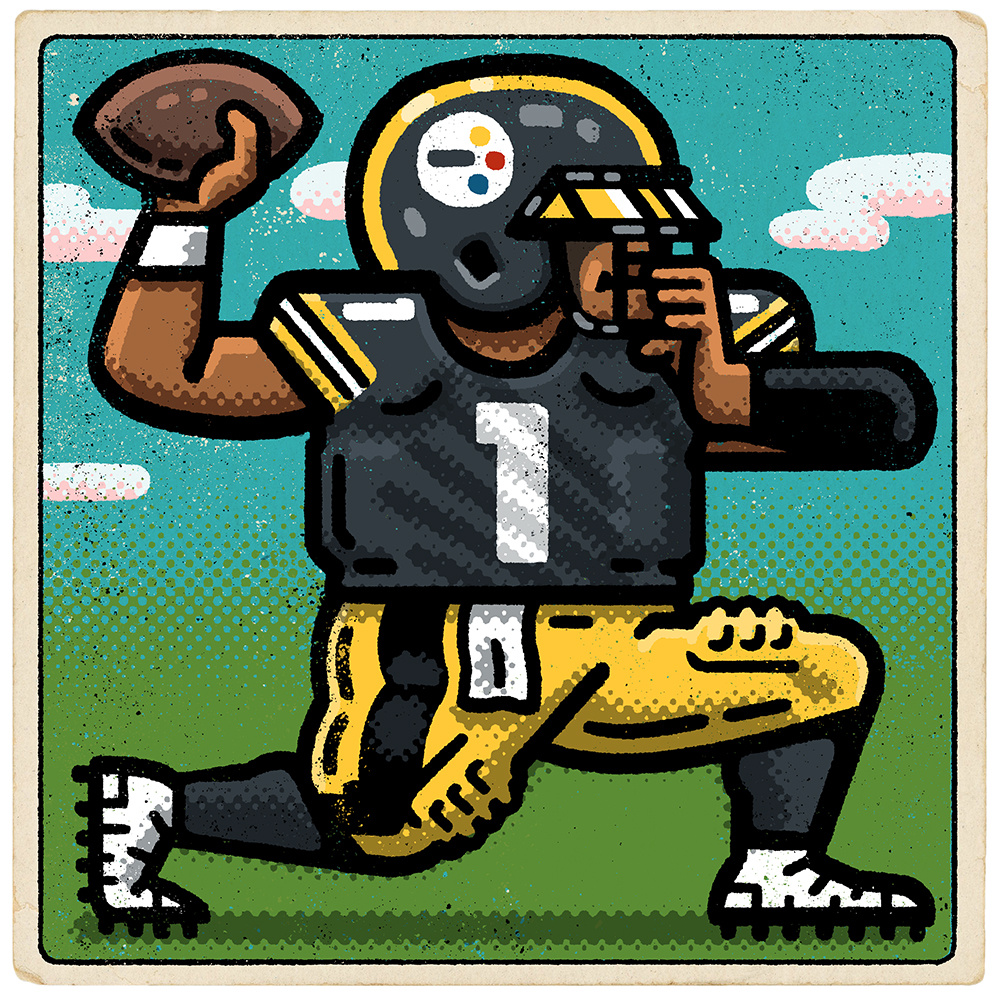 Justin Fields Portrait athlete drawing football illustration justin fields mario nfl pittsburgh portrait sports steelers zucca