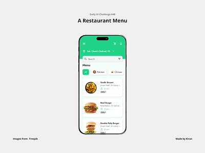 Daily UI Challenge #48 chips design food food app food menu green food menu mobile design ui uichallenge ux uxdesigner uxui