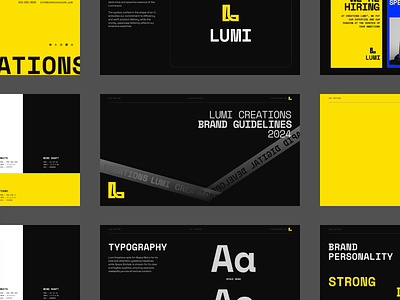 Lumi Creations Branding branding design guidelines logo mark package slides symbol type typography ui ux