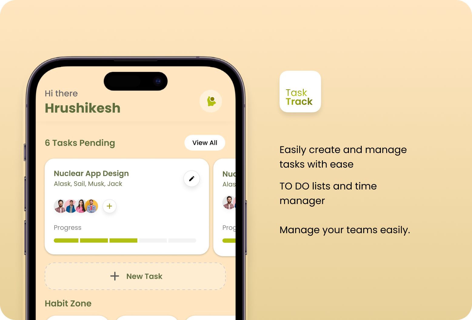 Task Track App Concept android app ui ios app ui minimal design task app task manager app ui ux
